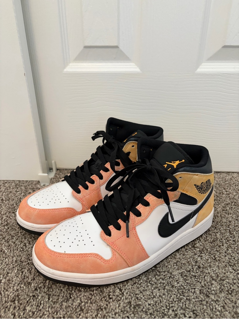 Nike Air Jordan 1 Mid Flight Club Magic Ember Sundial Shoes
